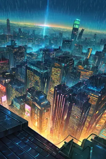 Cyberpunk Rooftop lofi wallpaper cyberpunk rooftop 2118925393
