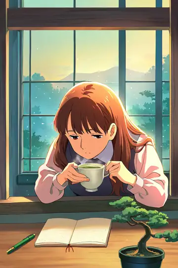 Girl Cafe Japan lofi wallpaper girl cafe japan 0034435997