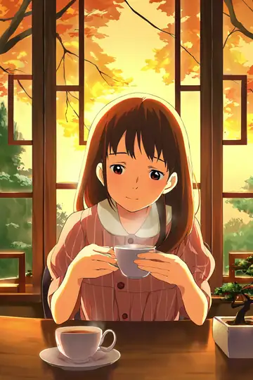 Girl Cafe Japan lofi wallpaper girl cafe japan 0073421881