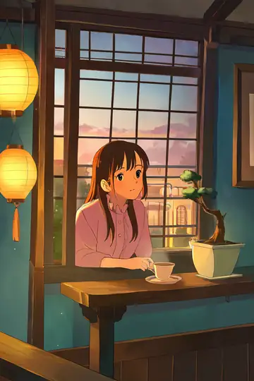 Girl Cafe Japan lofi wallpaper girl cafe japan 0119289762