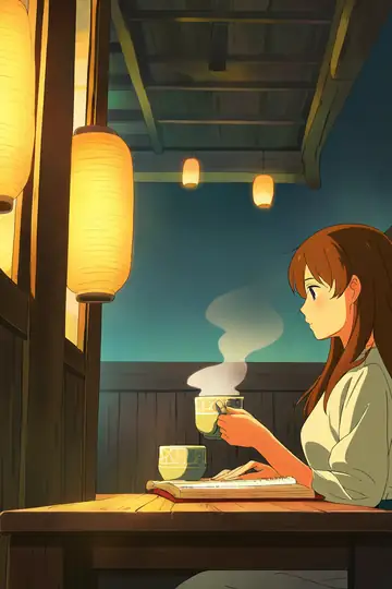 Girl Cafe Japan lofi wallpaper girl cafe japan 0708868406
