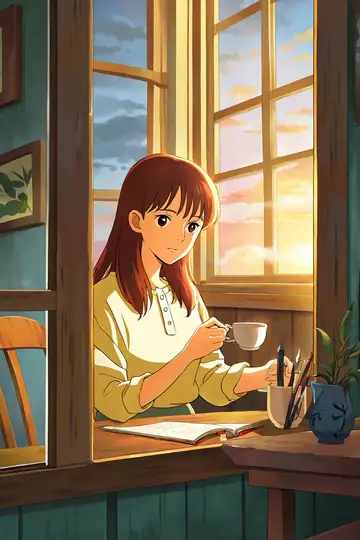 Girl Cafe Japan lofi wallpaper girl cafe japan 1276947042