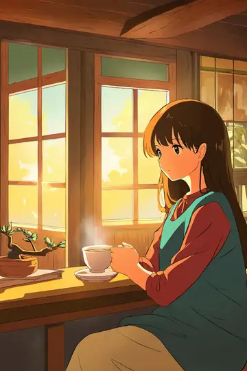 Girl Cafe Japan lofi wallpaper girl cafe japan 1687491030