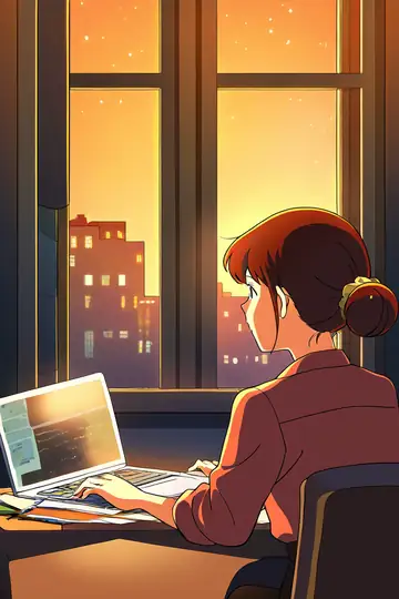 Girl Desk Night Lamp lofi wallpaper girl desk night lamp 0880955095