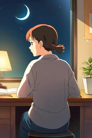 Girl Desk Night Lamp lofi wallpaper girl desk night lamp 1754152622