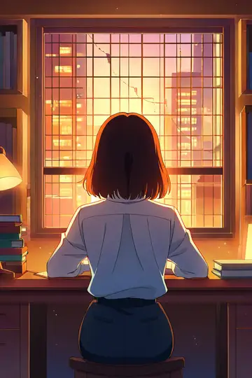 Girl Desk Night Lamp lofi wallpaper girl desk night lamp 1949068345