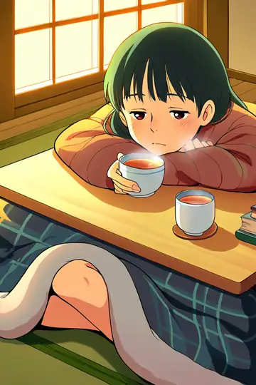 Girl Kotatsu Winter lofi wallpaper girl kotatsu winter 0495278838