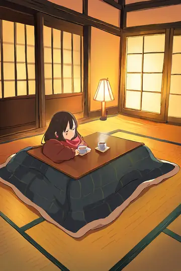 Girl Kotatsu Winter lofi wallpaper girl kotatsu winter 0634697405