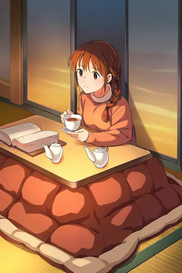 Girl Kotatsu Winter lofi wallpaper girl kotatsu winter 0825282839
