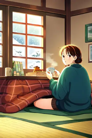 Girl Kotatsu Winter lofi wallpaper girl kotatsu winter 0849793548