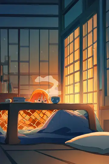 Girl Kotatsu Winter lofi wallpaper girl kotatsu winter 2033701991