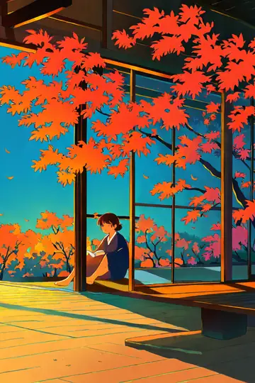 Girl Reading Engawa lofi wallpaper girl reading engawa 0367387283