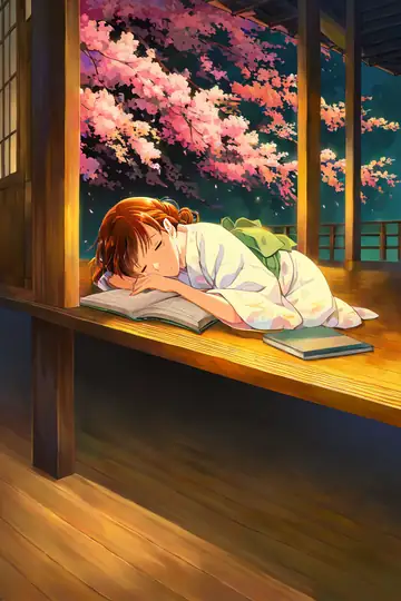 Girl Reading Engawa lofi wallpaper girl reading engawa 0395925467