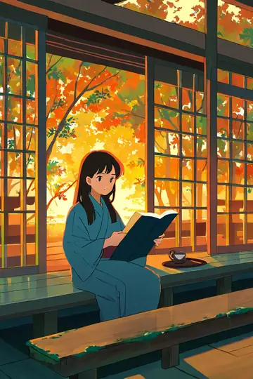 Girl Reading Engawa lofi wallpaper girl reading engawa 0773962609