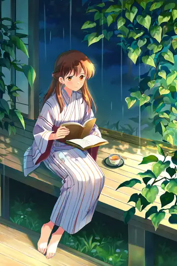 Girl Reading Engawa lofi wallpaper girl reading engawa 1146647396