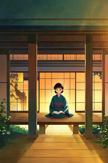 Girl Reading Engawa lofi wallpaper girl reading engawa 1540832718