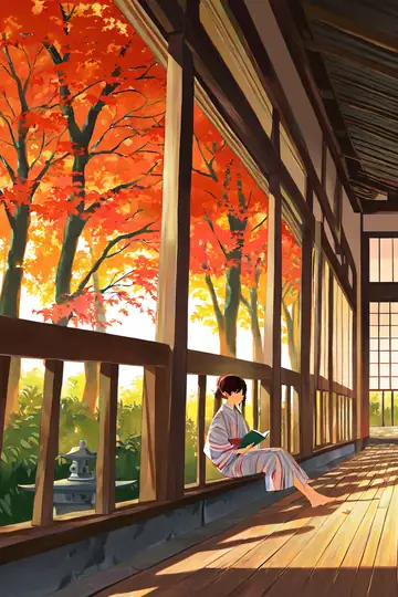 Girl Reading Engawa lofi wallpaper girl reading engawa 1935549894