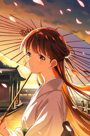 Girl Sakura Umbrella lofi wallpaper girl sakura umbrella 1264112786