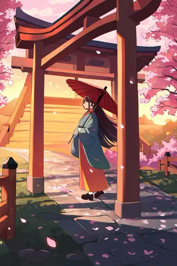 Girl Sakura Umbrella lofi wallpaper girl sakura umbrella 1893120425