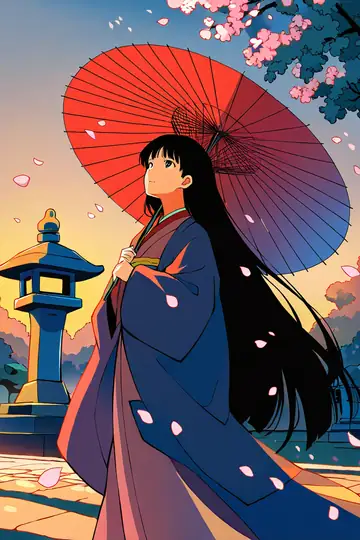 Girl Sakura Umbrella lofi wallpaper girl sakura umbrella 1902626314