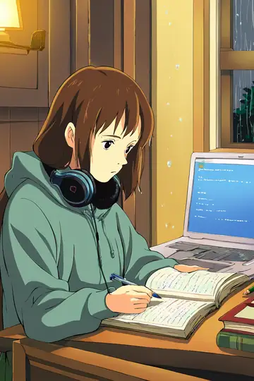 Girl Studying Rainy Window lofi wallpaper girl studying rainy window 0060688917