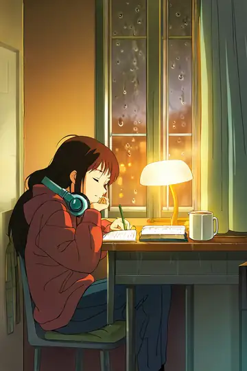 Girl Studying Rainy Window lofi wallpaper girl studying rainy window 1250491110