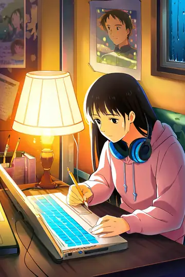 Girl Studying Rainy Window lofi wallpaper girl studying rainy window 1328047146
