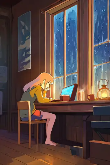 Girl Studying Rainy Window lofi wallpaper girl studying rainy window 1616864788