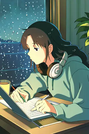 Girl Studying Rainy Window lofi wallpaper girl studying rainy window 1660228141