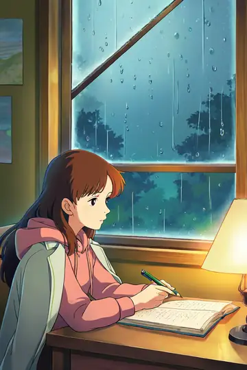 Girl Studying Rainy Window lofi wallpaper girl studying rainy window 1791405441