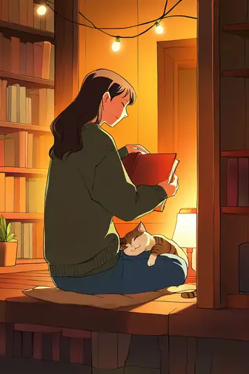 Girl With Cat Lamplight lofi wallpaper girl with cat lamplight 0533430710