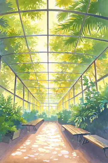 Greenhouse Morning lofi wallpaper greenhouse morning 0038873162