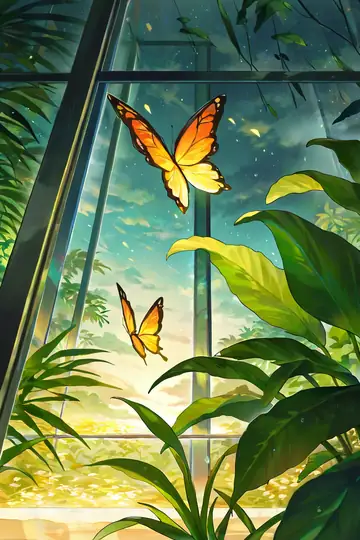 Greenhouse Morning lofi wallpaper greenhouse morning 0041543667