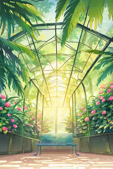 Greenhouse Morning lofi wallpaper greenhouse morning 0168683224