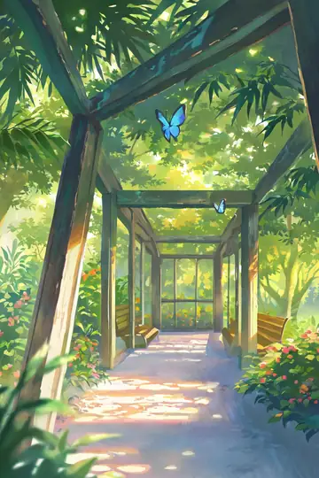 Greenhouse Morning lofi wallpaper greenhouse morning 0274465041