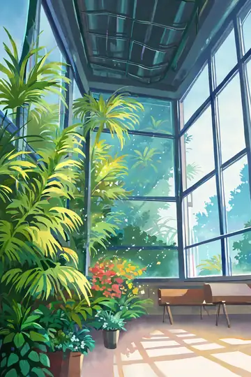 Greenhouse Morning lofi wallpaper greenhouse morning 0494390596