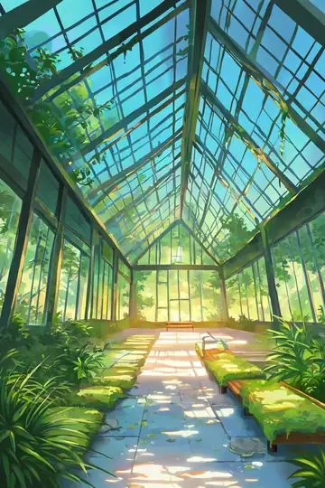 Greenhouse Morning lofi wallpaper greenhouse morning 0600075697