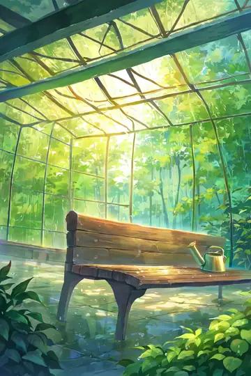 Greenhouse Morning lofi wallpaper greenhouse morning 0740660394