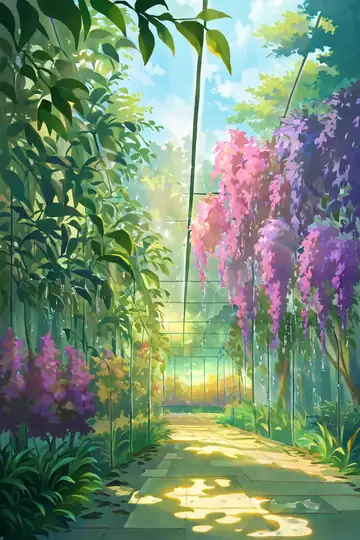 Greenhouse Morning lofi wallpaper greenhouse morning 0991516543