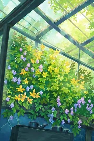 Greenhouse Morning lofi wallpaper greenhouse morning 1586440997