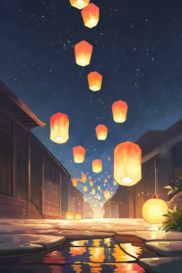 Lantern Festival Night lofi wallpaper lantern festival night 1287282881