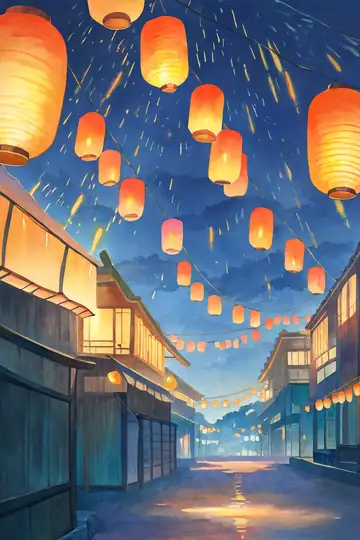 Lantern Festival Night lofi wallpaper lantern festival night 1355987342