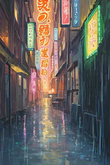 Old Alley Rain lofi wallpaper old alley rain 0534290609