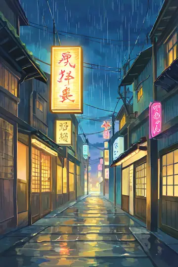 Old Alley Rain lofi wallpaper old alley rain 1203299305