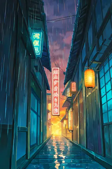Old Alley Rain lofi wallpaper old alley rain 1738336682