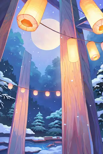 Onsen Winter lofi wallpaper onsen winter 0258806566