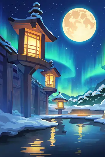 Onsen Winter lofi wallpaper onsen winter 0259103546