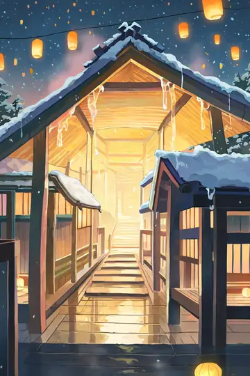Onsen Winter lofi wallpaper onsen winter 0367387183