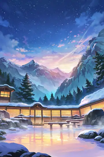 Onsen Winter lofi wallpaper onsen winter 1076416771