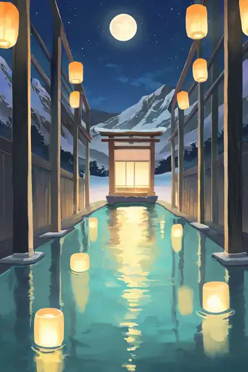 Onsen Winter lofi wallpaper onsen winter 1154659865